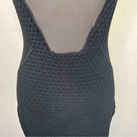 RAG & BONE Bodycon Stretch Dress Black Sheer Mesh Back Mini Sleeveless Small - Picture 7 of 14